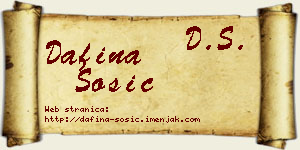 Dafina Šošić vizit kartica